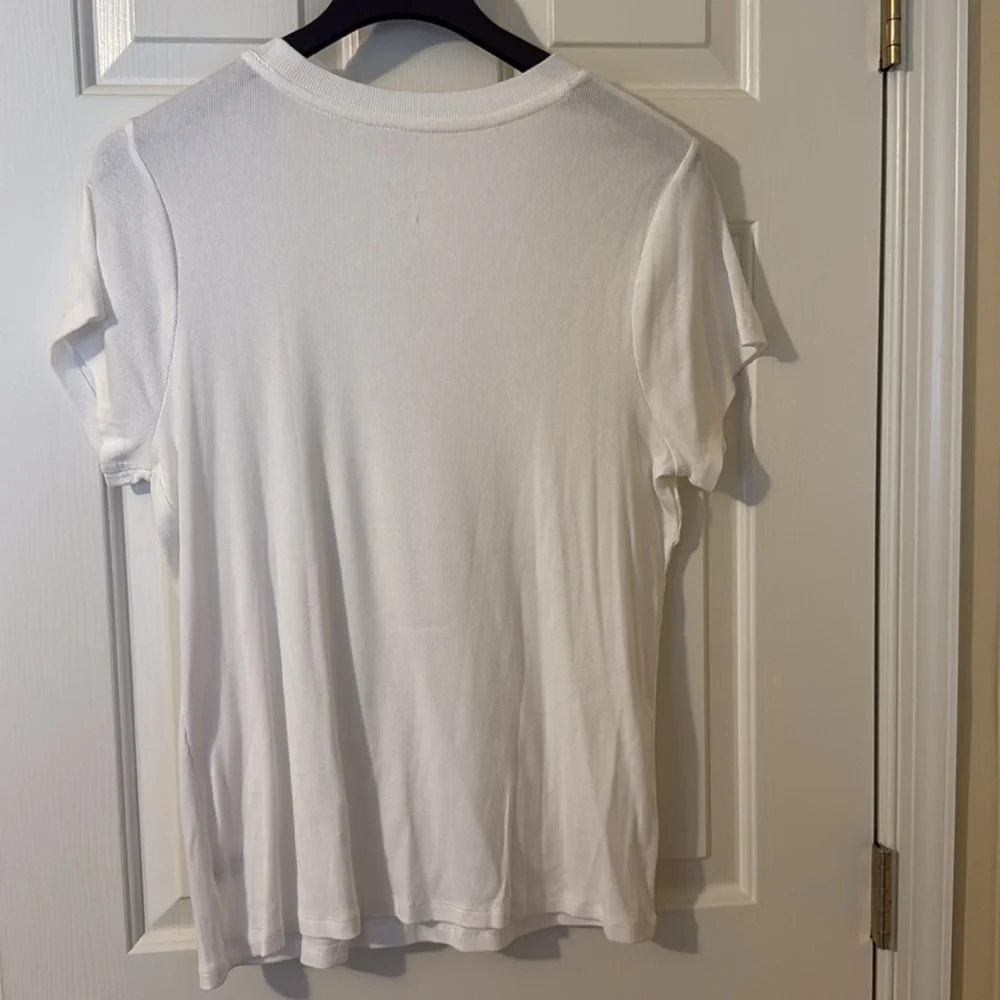 NWT A New Day White Short Sleeve Ribbed T-Shirt Size 1X - Picture 2 of 5